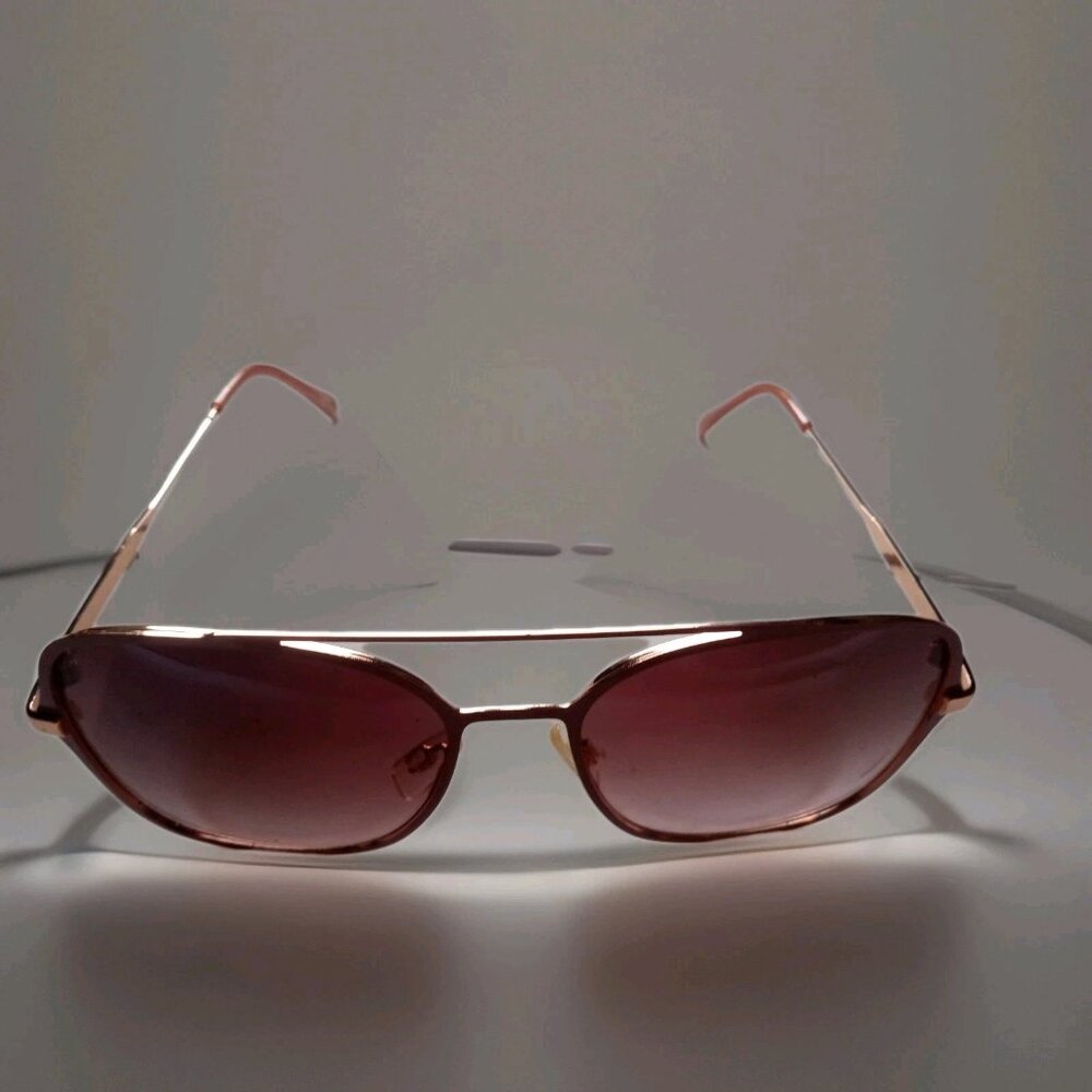 Jennifer Lopez Rose Gold Aviator Sunglasses J5993 RSRGO Gradient Lenses - Picture 2 of 4